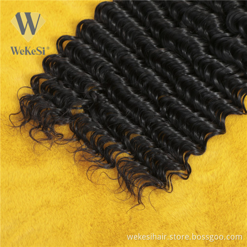 Wholesale  28 30 inch10A Unprocessed Raw Virgin Human Hair Deep Wave Bundle Double Drawn Mink Vietnamese Hair Extensions